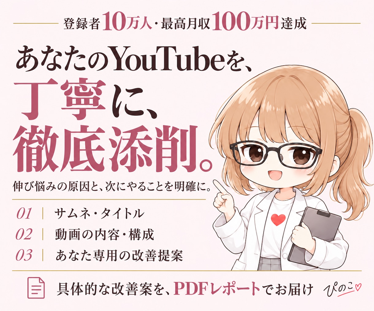 先着3名限定！5ch収益化達成のプロが添削します スクショでOK！銀盾所有プロがYouTubeの課題を徹底分析 イメージ1