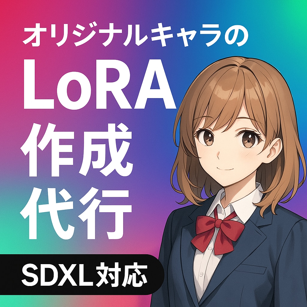 SDXL用のオリジナルキャラLoRA作成代行します オリジナルキャラクターを作成、展開したい方におすすめ！ イメージ1