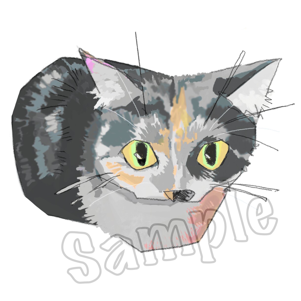 ちょっと崩してコミック調に☆ペット似顔絵描きます 印刷して観賞用、SNSアイコンにもぜひ!! イメージ2