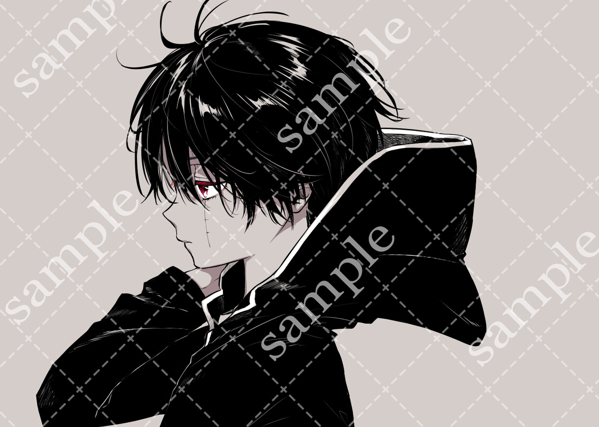 白黒イラスト描きます とぅるとぅるのツヤベタが得意です イメージ3