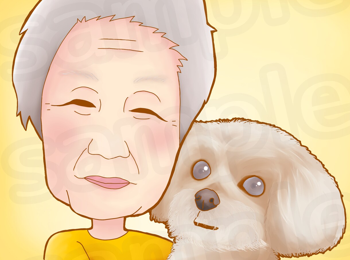 ほんわか温かみのある似顔絵描きます 全体的に優しい雰囲気の仕上がりでしっかり特徴を捉えます！ イメージ8