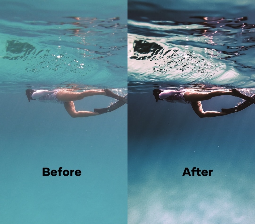 水中写真をLightroomで美しく補正します 水中写真の色補正・レタッチならお任せください イメージ3