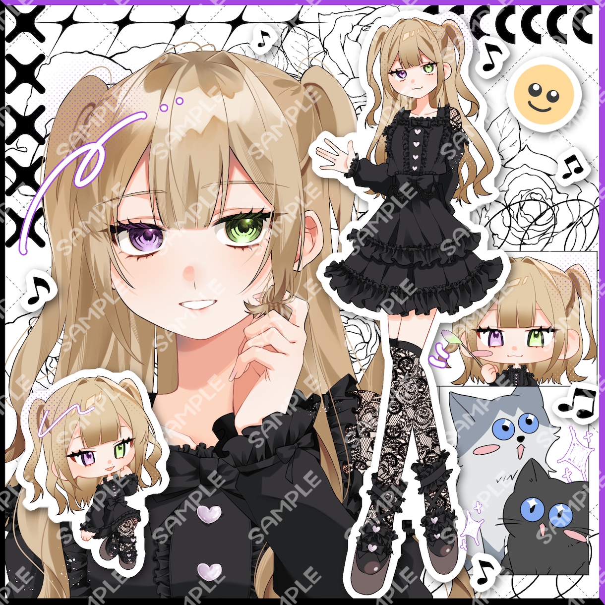 ペアも可能！詰め込みイラストお描きします キャラや好きなものが詰まった1枚です！ イメージ3