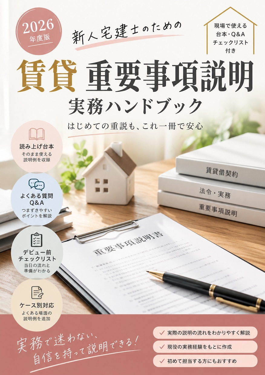 明日から重説が読める！完全サポート教材配布します 台本や重説見本、Q&Aなど重説を読むために必要な教材セット。 イメージ2