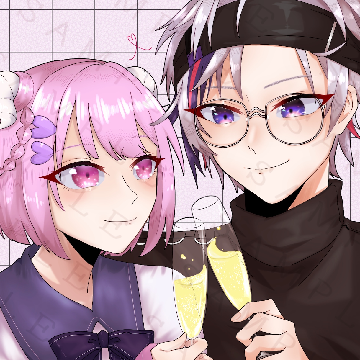 SNSアイコン描きます SNSアイコン/夢絵/カップルアイコン受付中！ イメージ2