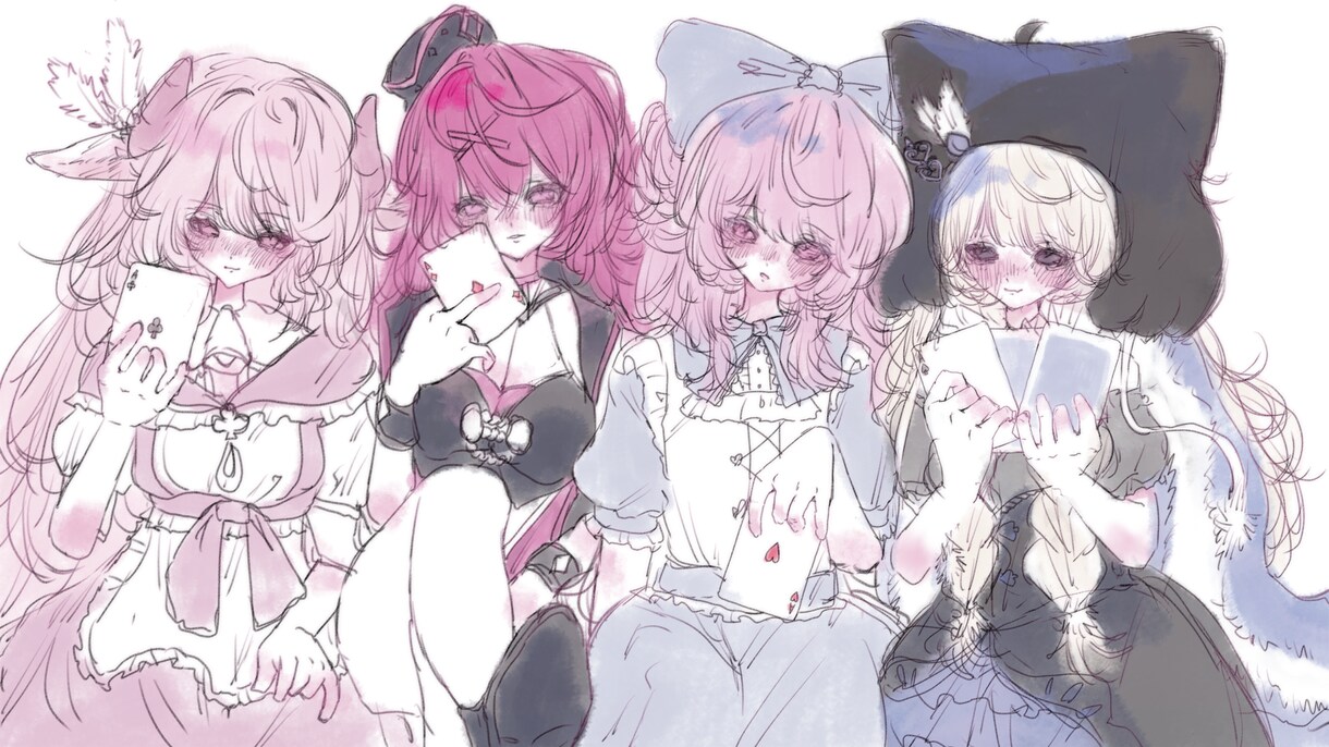 ふわふわゆるっとした雰囲気のイラスト描きます 淡く甘いゆるふわなタッチでお描きします♩ イメージ7