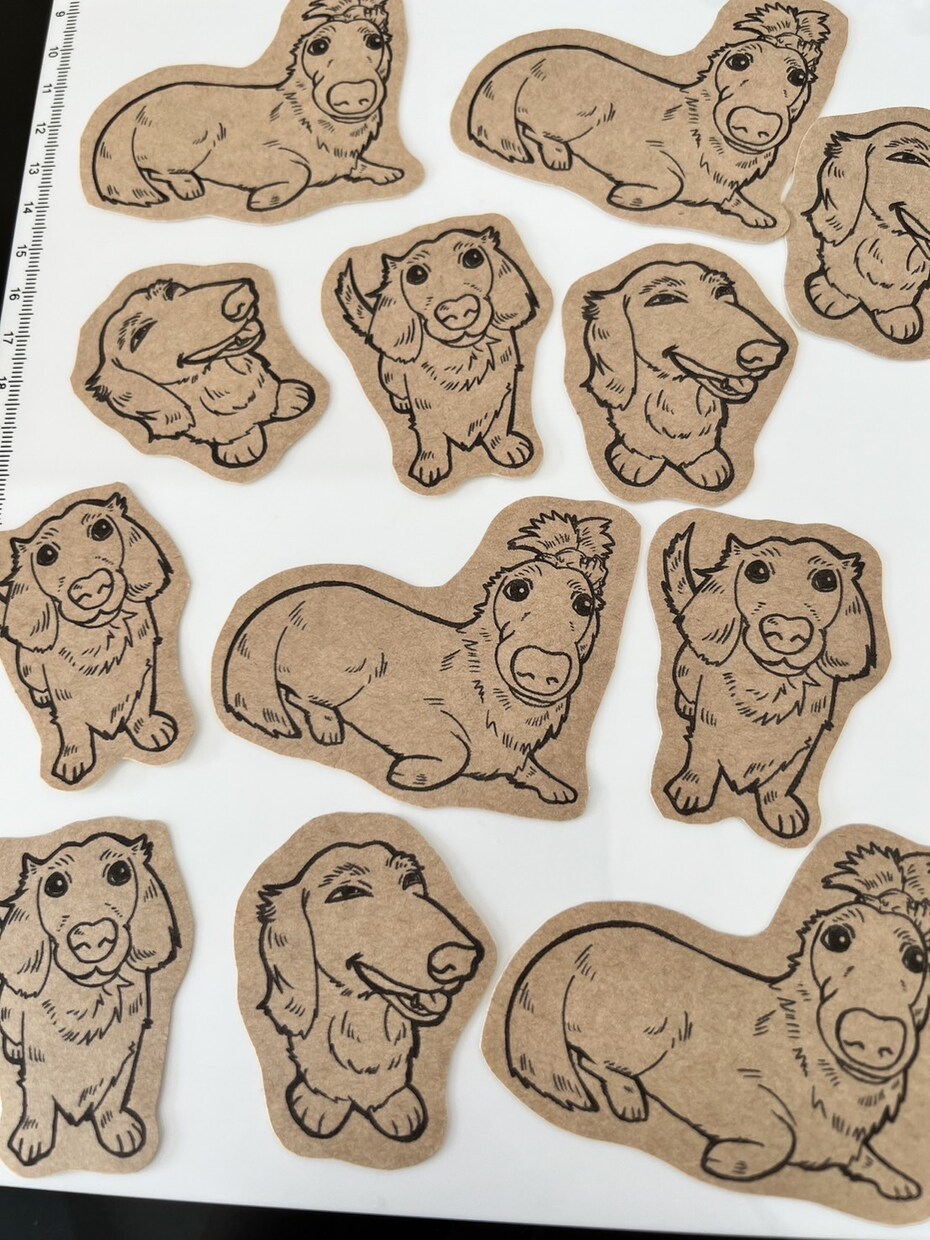 愛犬や愛猫のステッカーを作ることができます イラスト/似顔絵/犬/猫/動物/ステッカー/ゆるふわ イメージ2