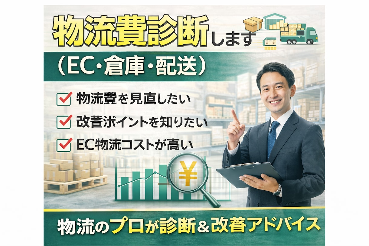 物流費診断（EC・倉庫・配送）します 物流コスト削減や改善ポイントをプロが診断 イメージ2