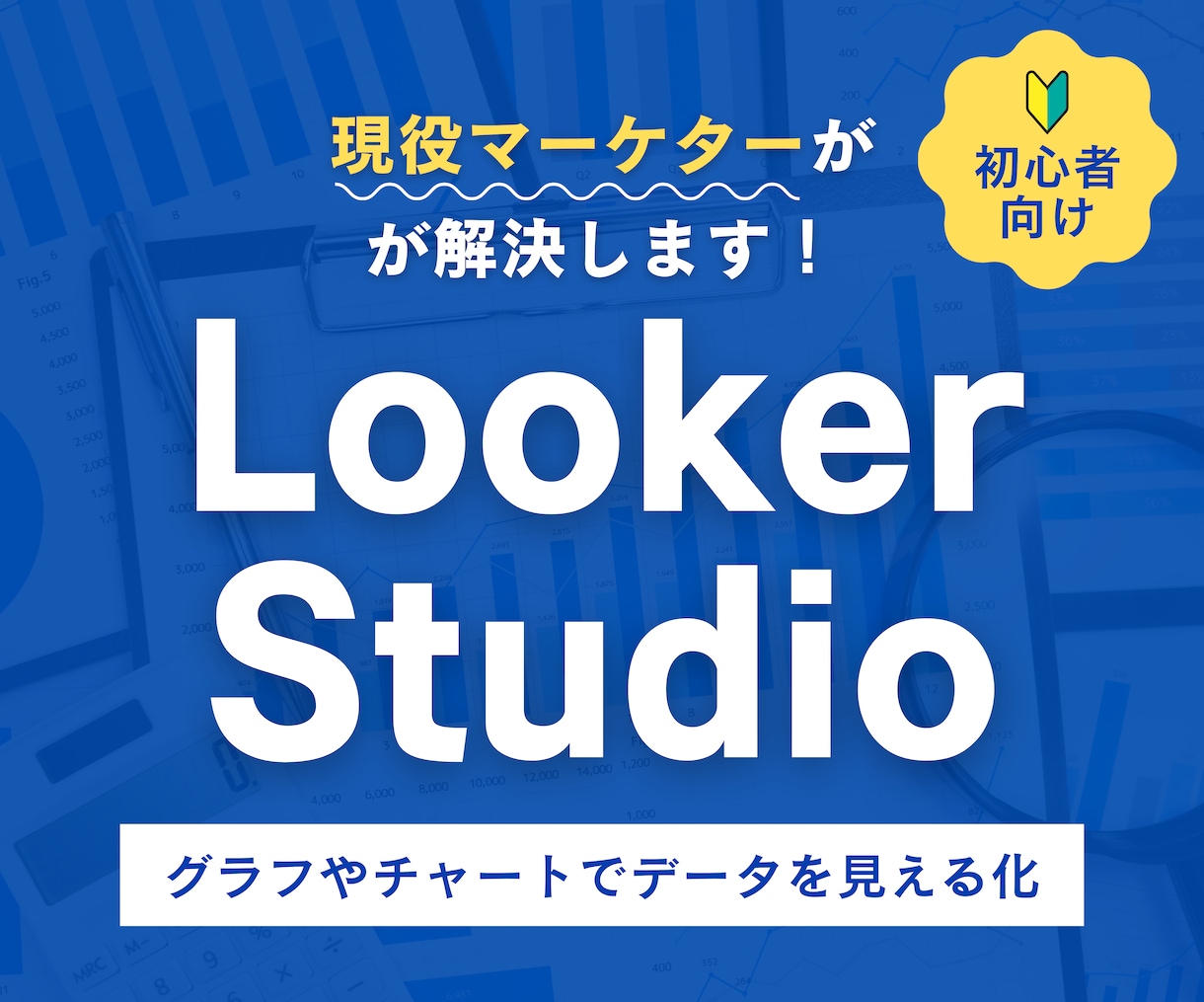 Looker Studioの使い方レクチャーします 初心者向け！ビジュアル分析の基礎を丁寧にご説明します イメージ1