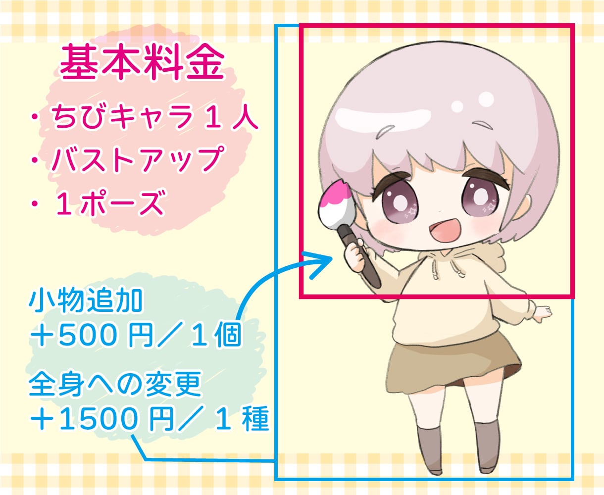 可愛がられる☆ちびキャラアイコン作成します 各種SNS対応、Brain、note、ヘッダー作成OK！ イメージ2