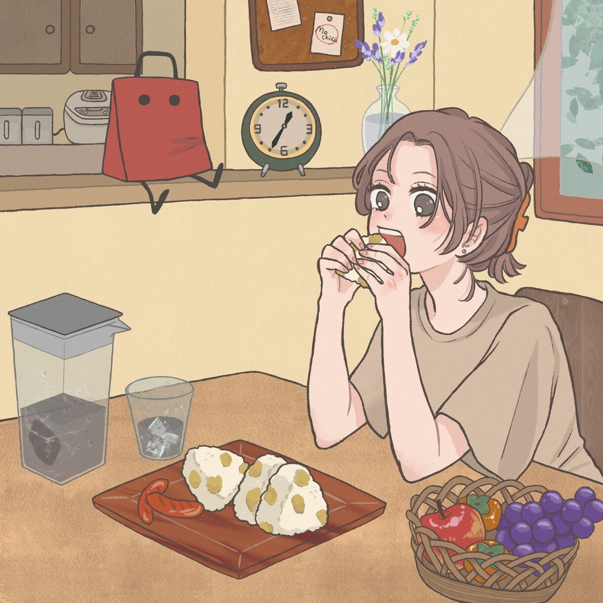一枚絵・似顔絵お描きします 大切な思い出や日常のワンシーンをイラストで！SNSや広告に。 イメージ1