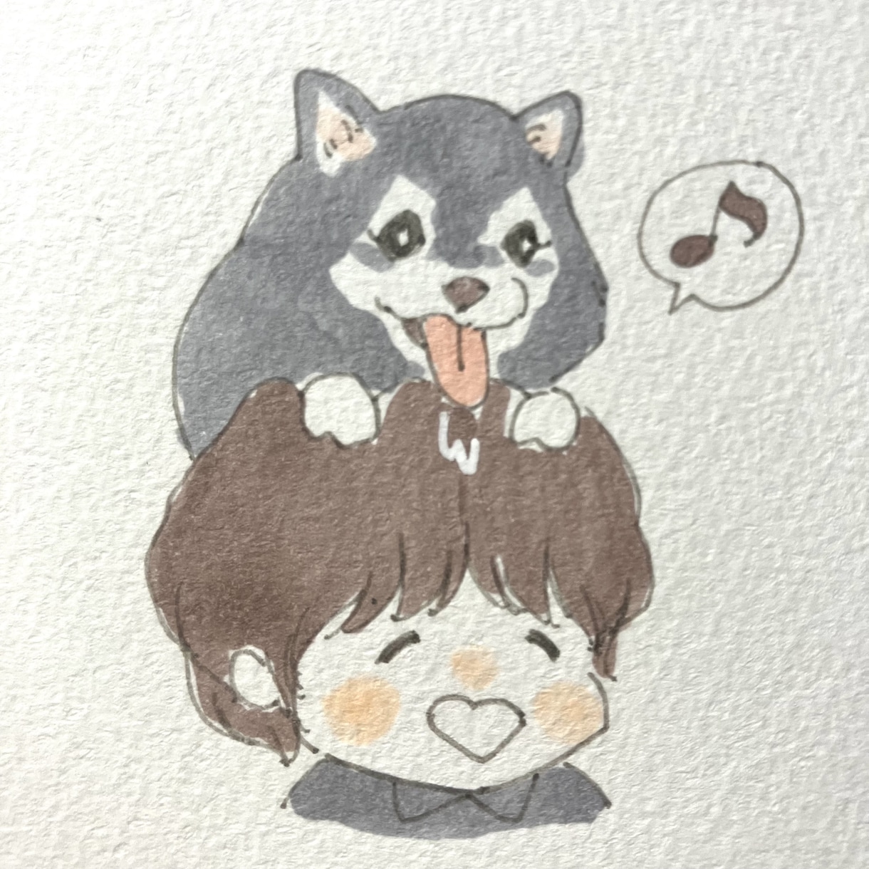 お茶目なデフォルメイラスト似顔絵アイコン描きます 人物からペットまで♪2ショットもできます イメージ10