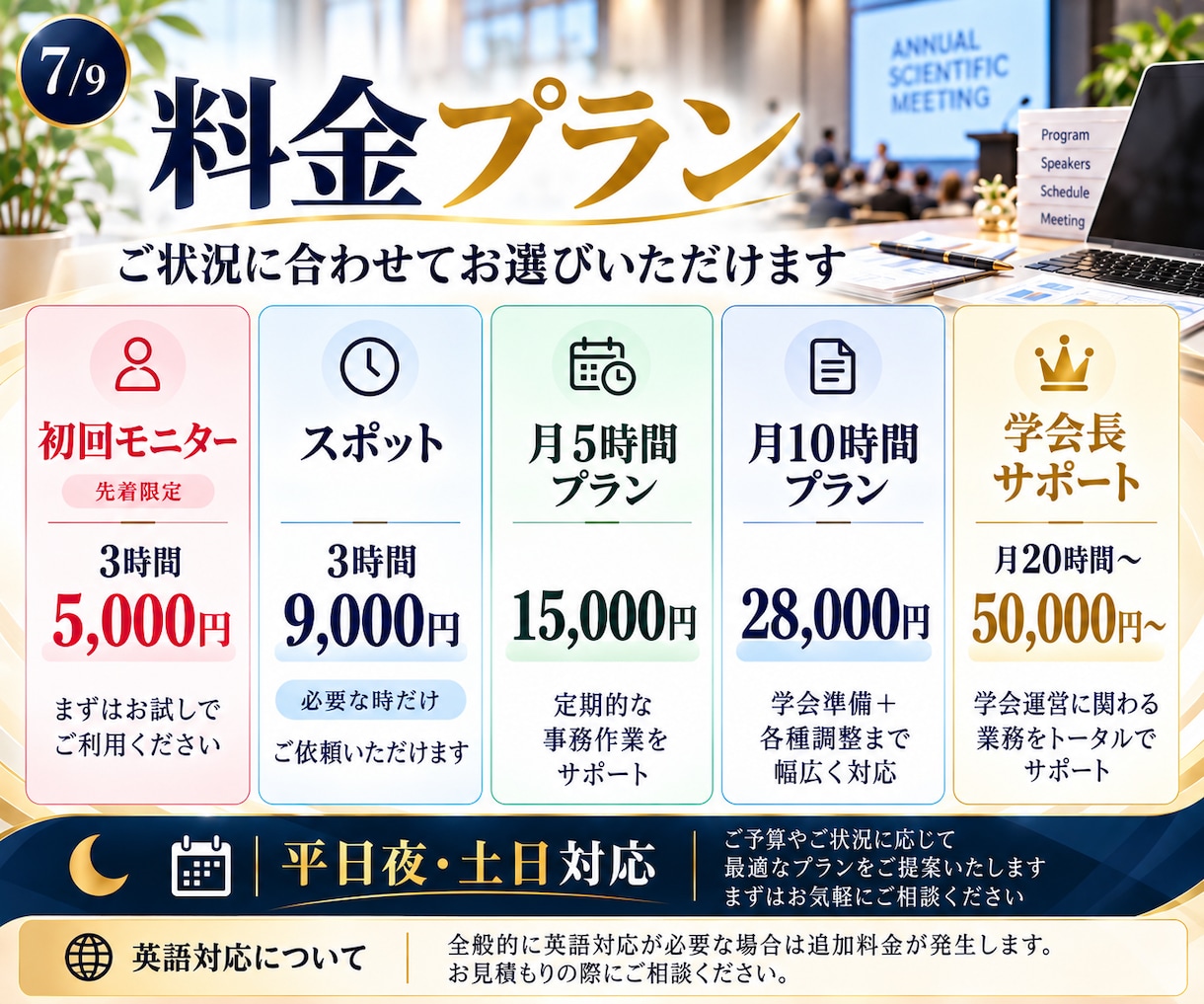 忙しい先生の学会運営をサポートします 医局秘書不在・学会長の事務負担を軽減学会運営サポート イメージ6