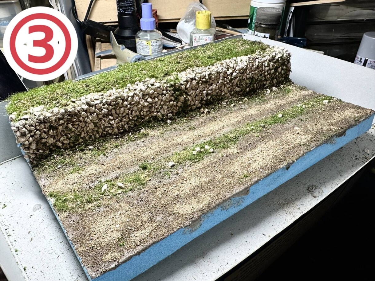 3000円均一でジオラマベース作ります 均一価格である程度画像のようなベースジオラマ製作致します。 イメージ4