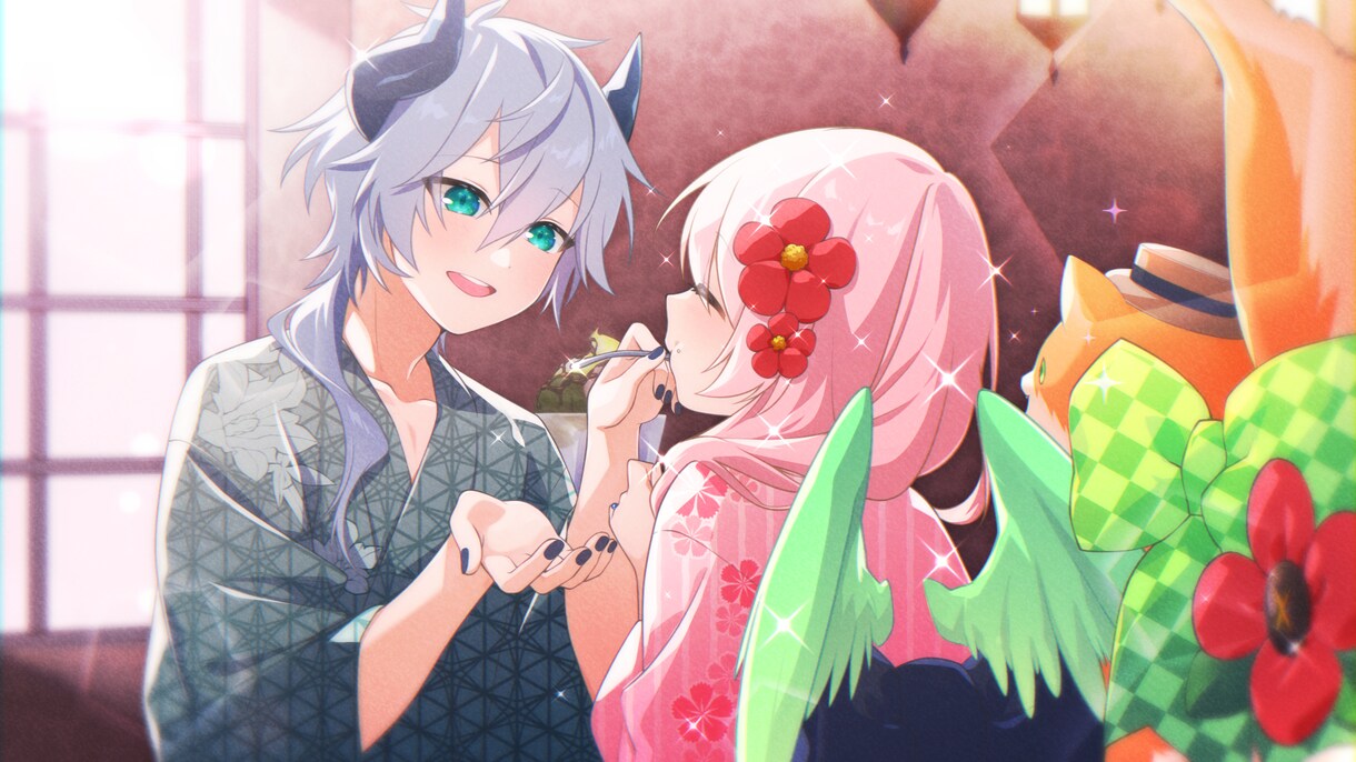 ご希望のイラスト制作いたします ★サムネイル、キャス画、動画、MV、ヘッダー、プレゼント用 イメージ4