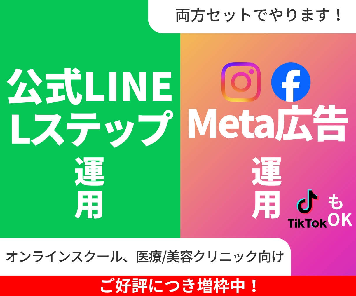 Meta/Tik広告運用+公式LINEの運用します 広告→公式LINEで集客してる方向け！LステップもOK イメージ1