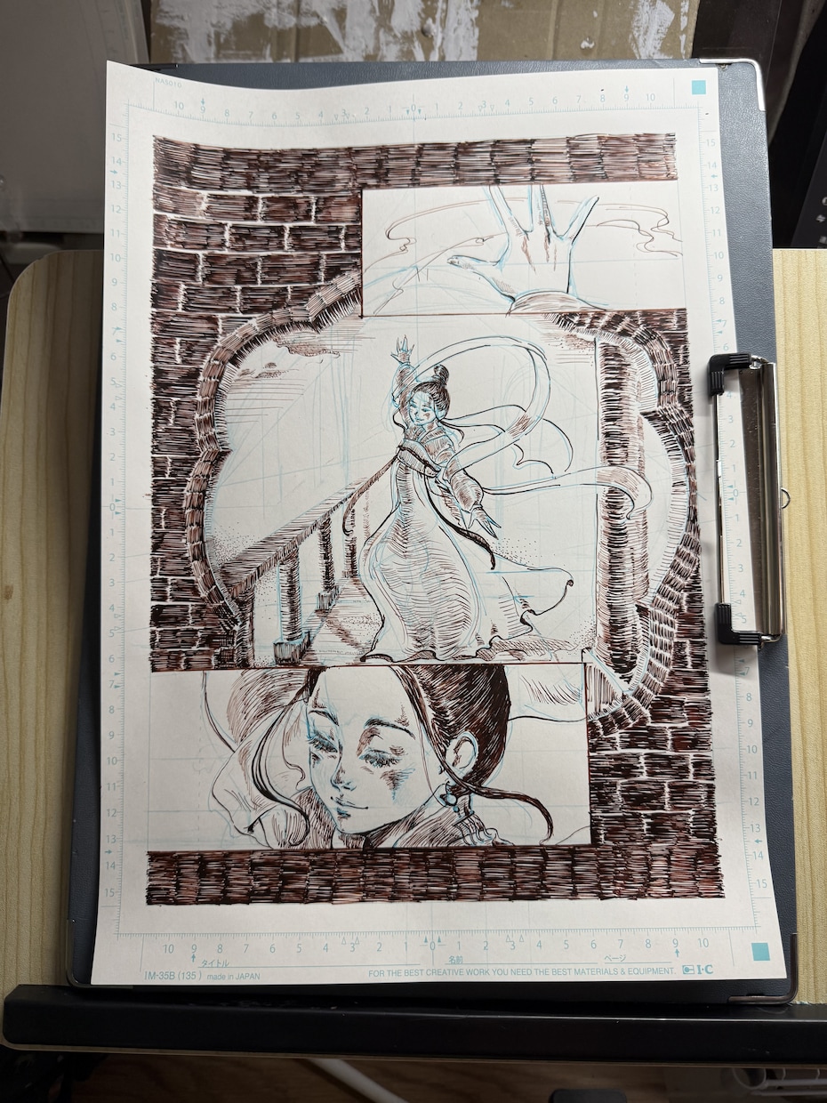 頁画　あなたを1ページ漫画にします アナログでコミック風1ページイラストにします。 イメージ1