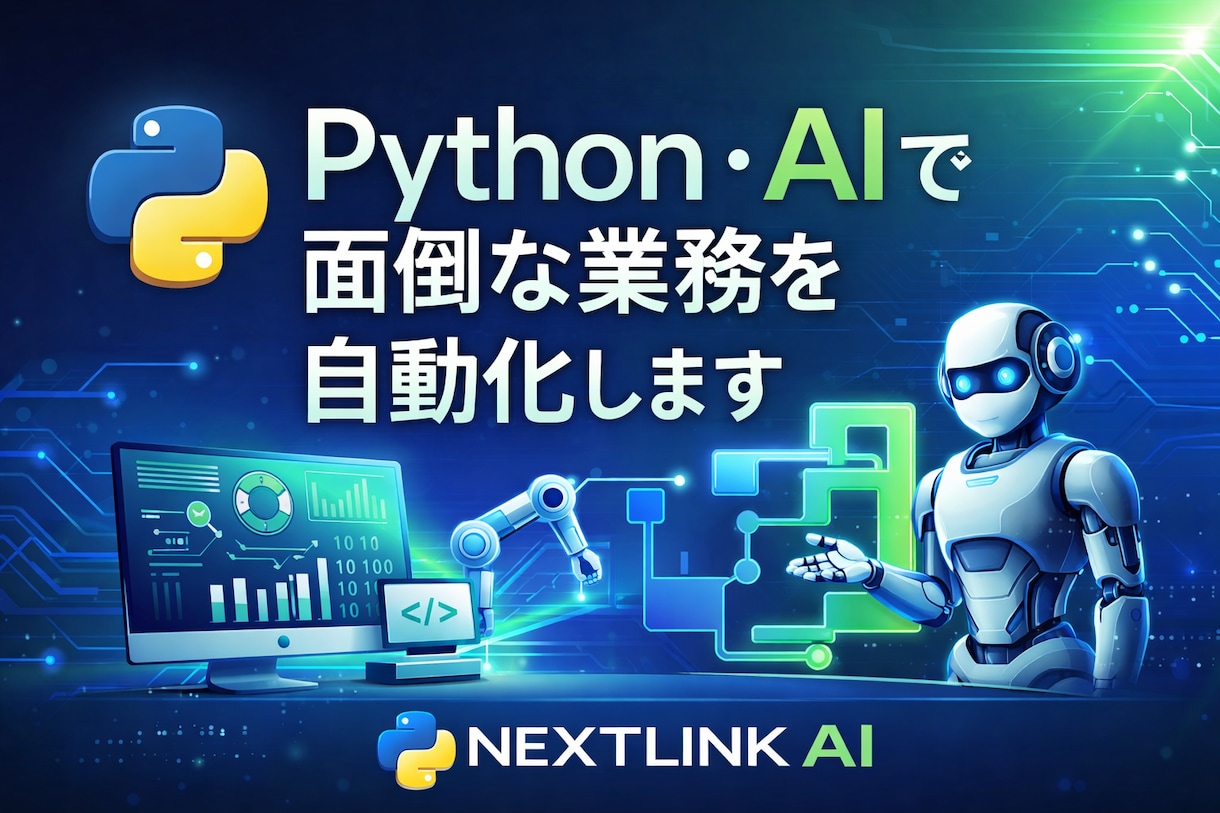 Python・AIで面倒な業務を自動化します 毎日の繰り返し作業、面倒な作業を自動化し時間とコスト削減 イメージ1