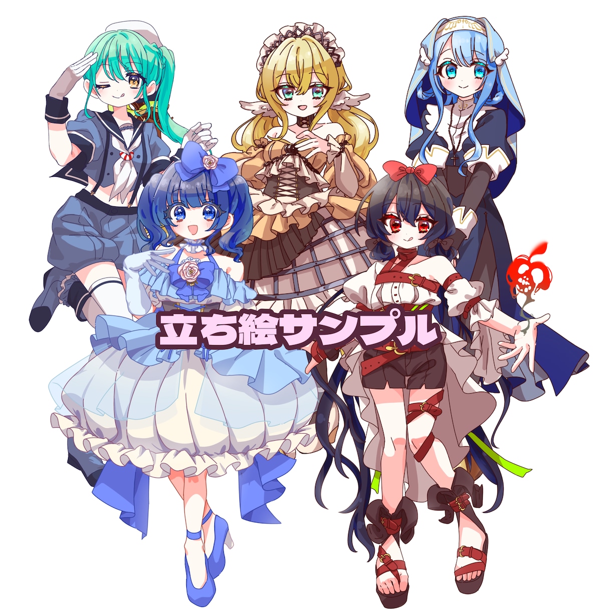 キラキラした可愛い女の子のイラストを描きます 用途に応じたイラストを短期間で制作いたします イメージ4