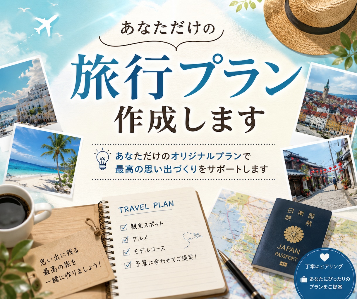 旅行や観光をプランニングします あなたの旅の行き先お任せください！ イメージ1