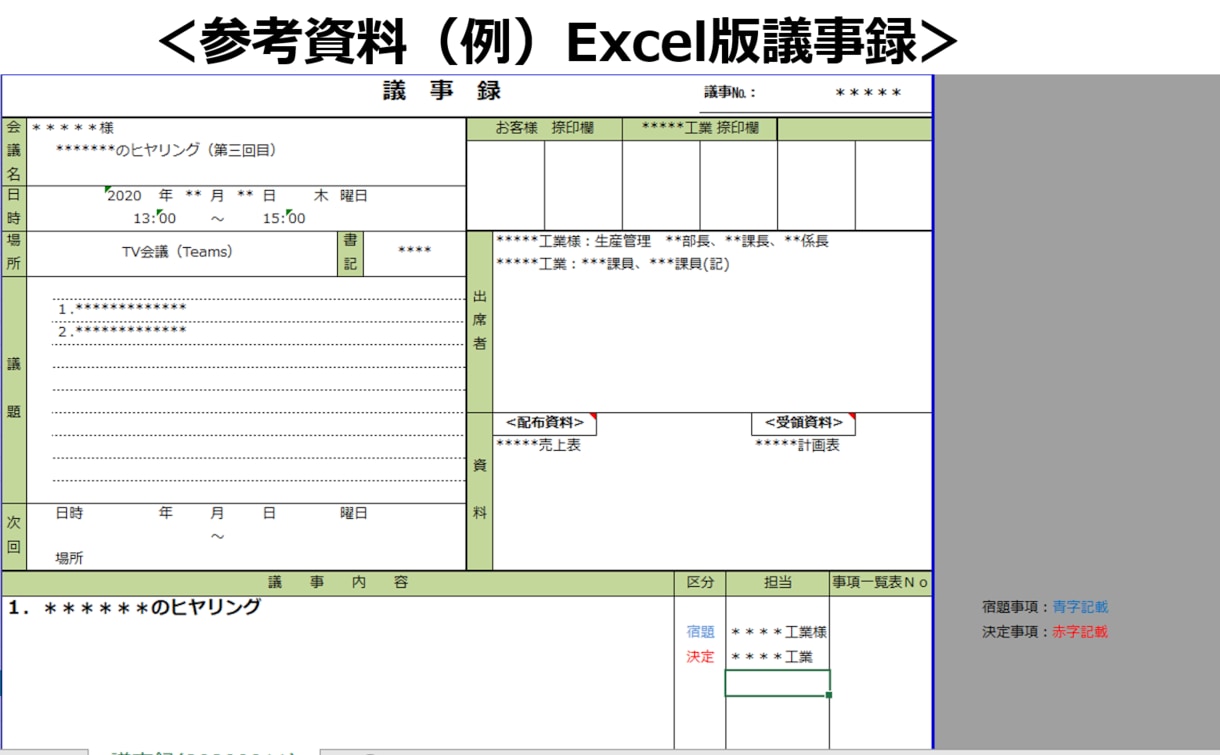 メモ・動画・音声から会議の議事録作成をします 法人営業歴13年の現役営業マンが議事録作成をします。 イメージ2