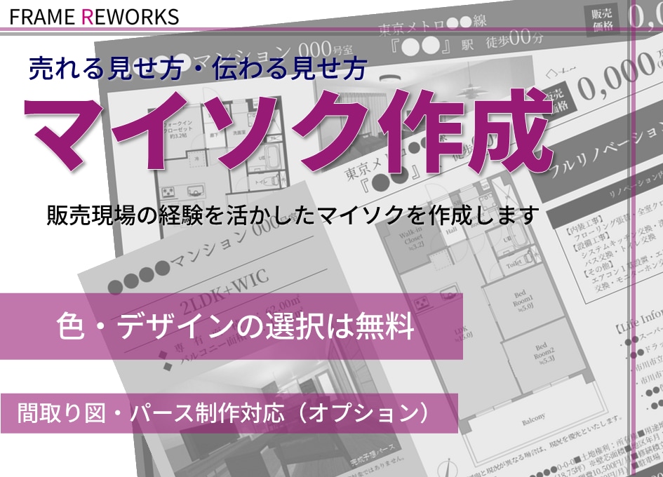 不動産経験者が売れるマイソク作成しますます 不動産の現場経験で作る“売れるマイソク” イメージ1