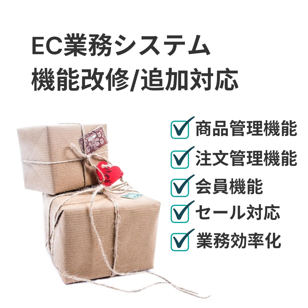EC業務システムの機能改修/追加対応をします 既存のEC業務システムを改善したい方へ イメージ1