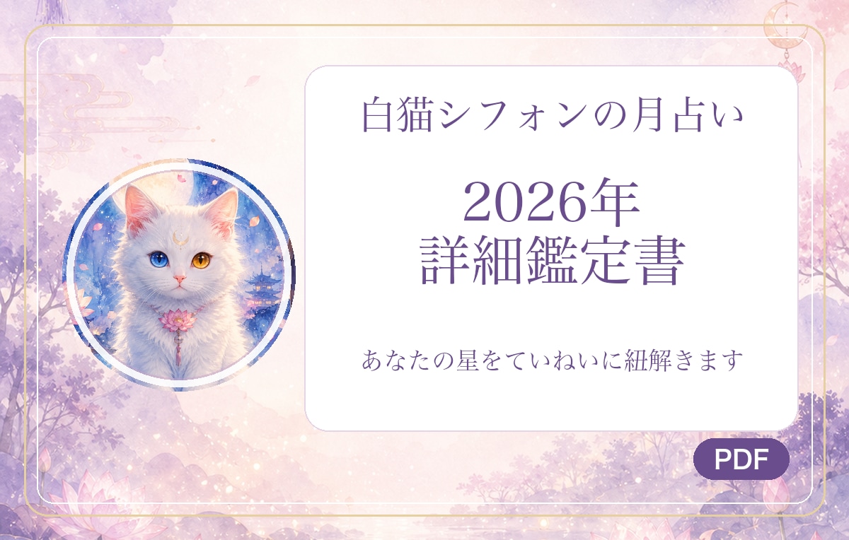 白猫シフォンの月占いであなたの星を紐解きます 月夜の蓮の上で、あなたの星をやさしく紐解きます イメージ2