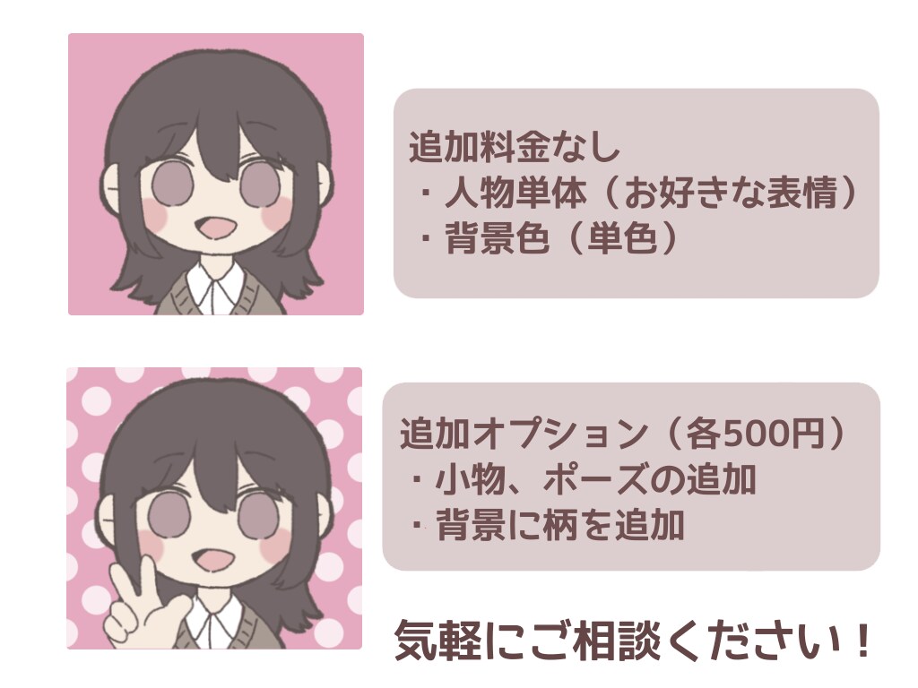 SNSアイコン等に使えるイラスト作成します ふんわりとしたデフォルメイラストです！ イメージ2