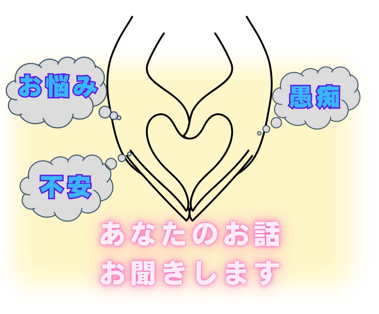 愚痴や悩み、相談ごと何でもお聞きします あなたの心の声を聞かせてください イメージ1