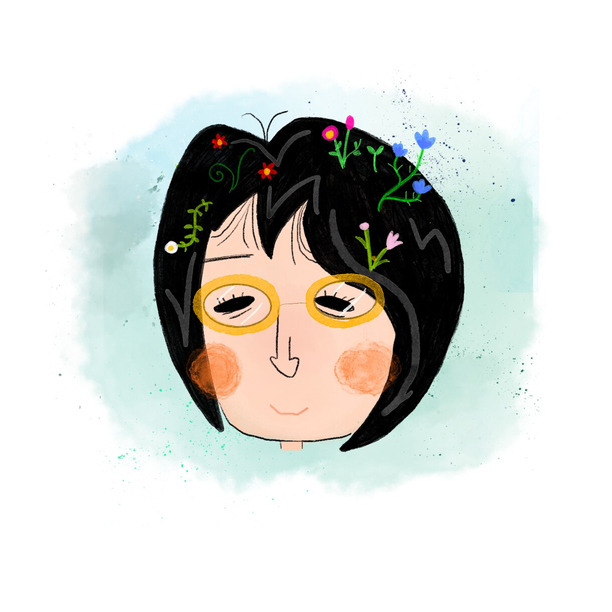 個性的で華やかな似顔絵を描きます どんな人にも幸せの花を咲かせたハッピーな似顔絵描きます！ イメージ4