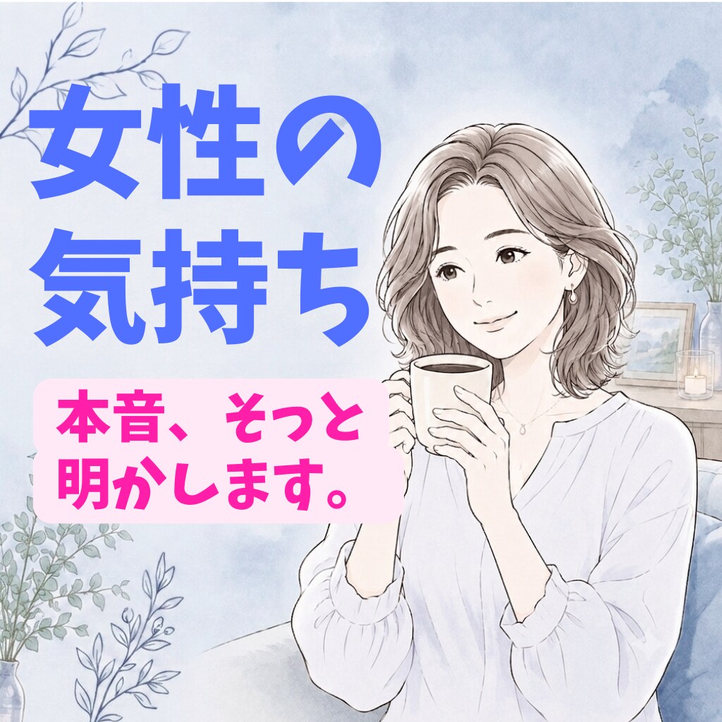 女性の心理を一緒に考えます 「なぜ？」が「なるほど」に変わる会話時間。 イメージ1