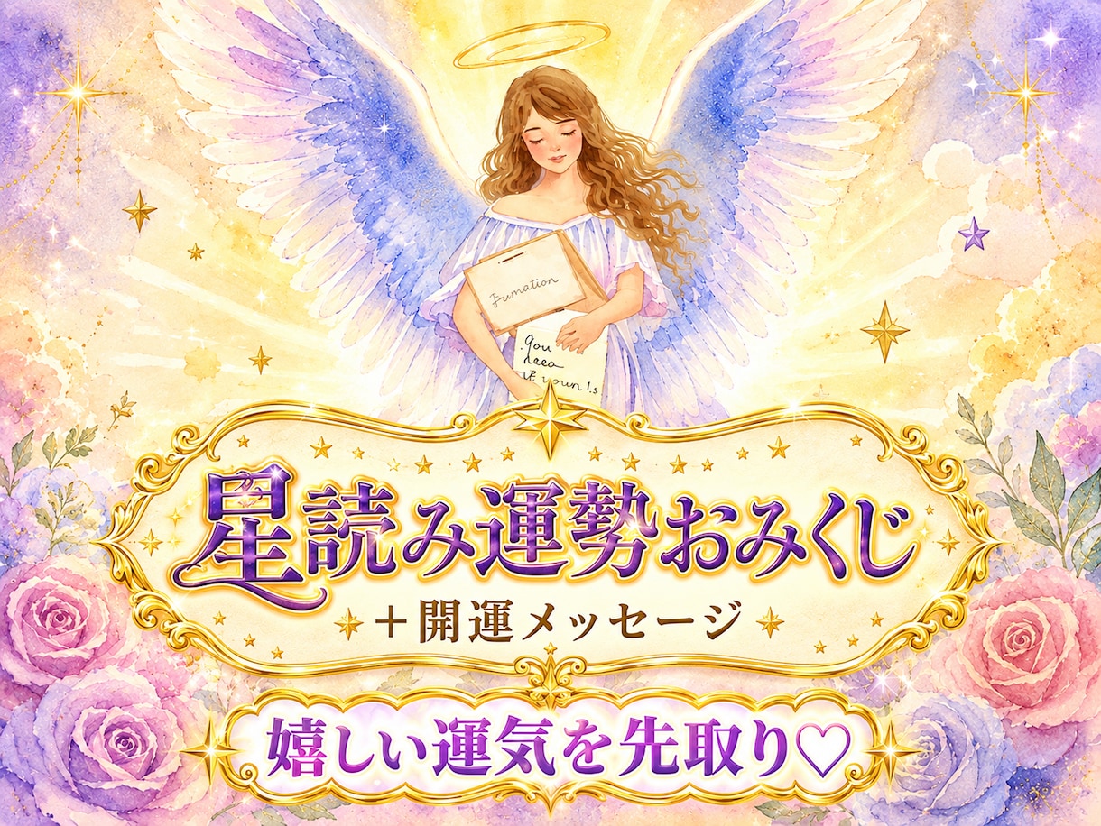 1週間運勢or幸運おみくじ♡嬉しい未来先取りします 今後の運勢600字☆総合・恋愛・仕事・金運・対人＋開運ヒント イメージ1