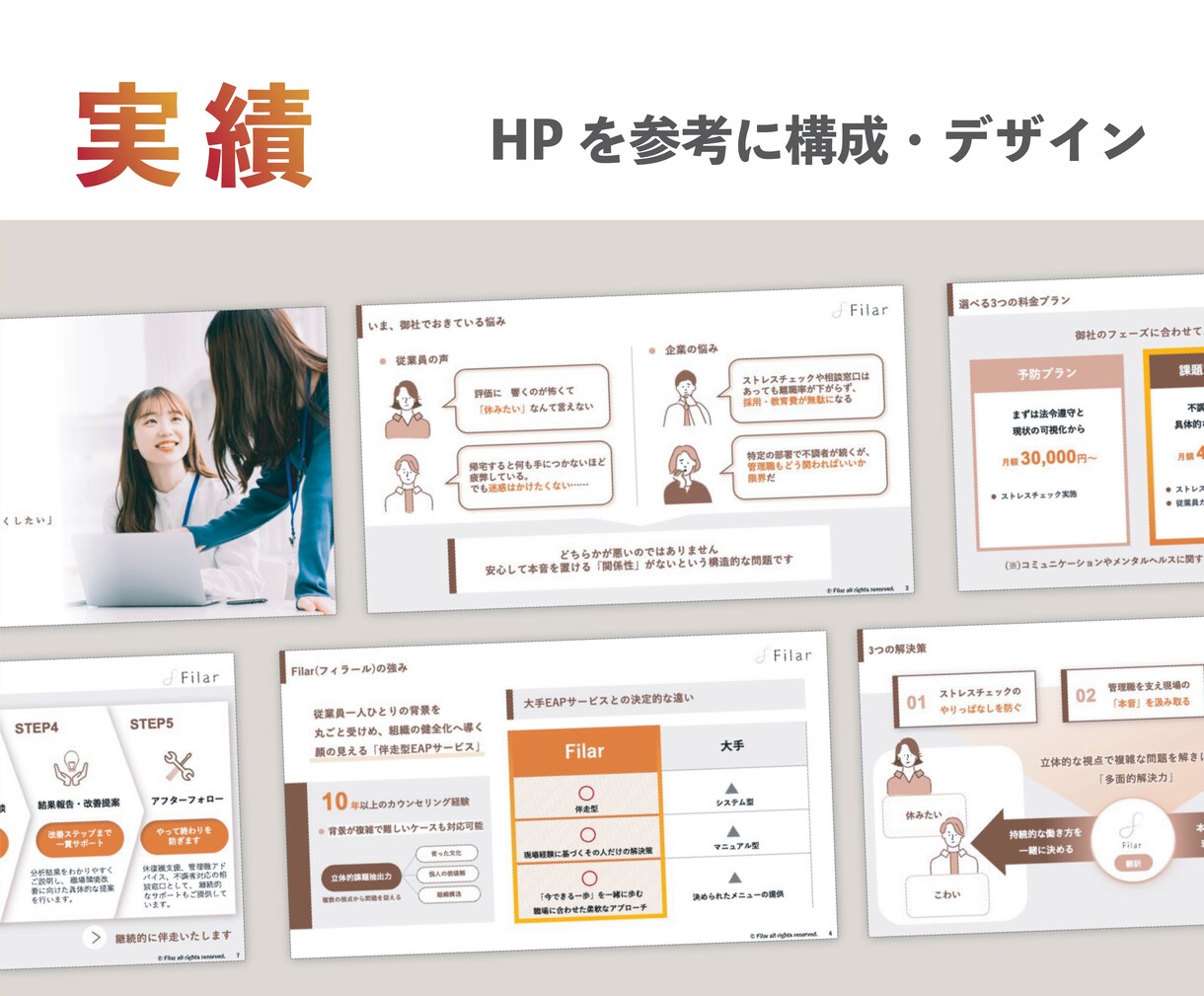 営業資料・提案書｜原稿なしでもゼロから設計します HP・メモ・ヒアリングから、伝わる構成とデザインを作成 イメージ7