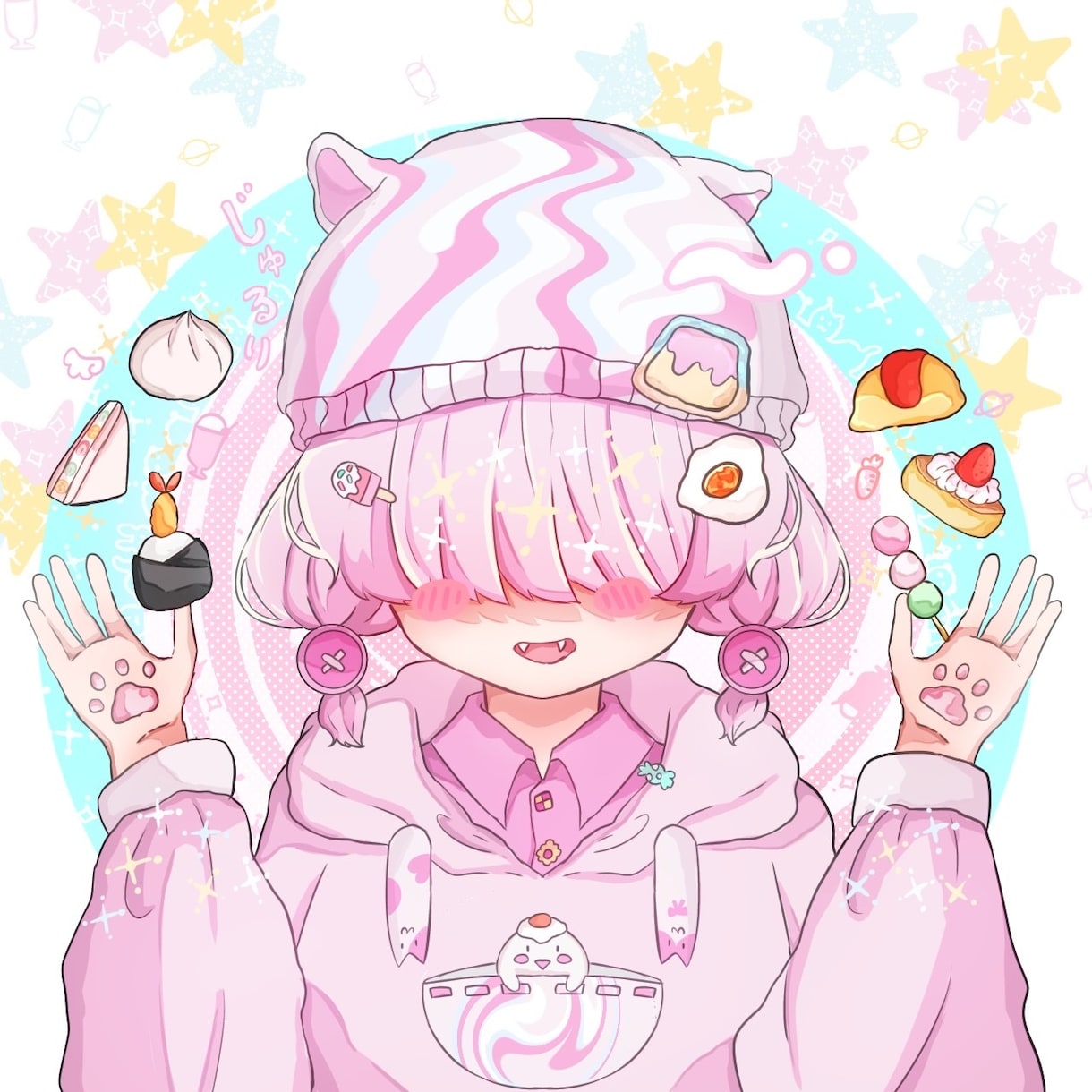 レトロ ゆめかわ いい感じのアイコン安く描きます 背景小物無料のお得イラストです！ イメージ2