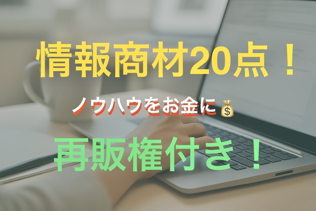 副業しませんか？副業商材20点を格安提供します 即日使える！知識＋販売のW活用！ イメージ1