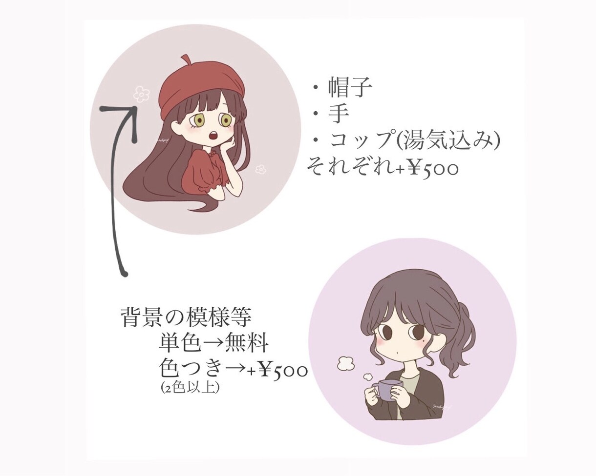 淡いデフォルメ調のアイコン描きます シンプルでやわらかい雰囲気のイラストです❁⃘*.ﾟ イメージ6