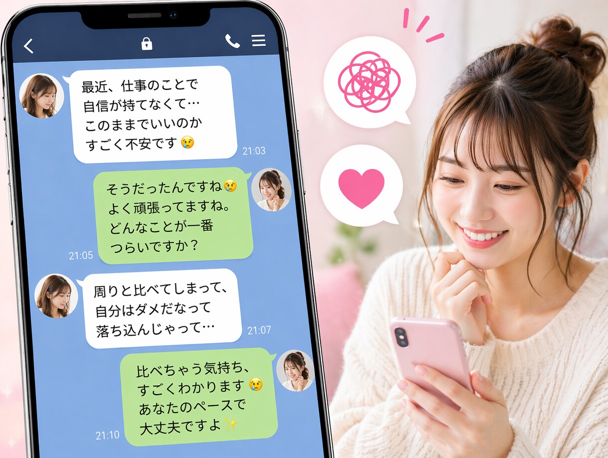 60分集中チャット｜今すぐ心の重荷を降ろしますます 電話が苦手・今すぐ誰かに話したい・気持ちを整理したい方へ イメージ2