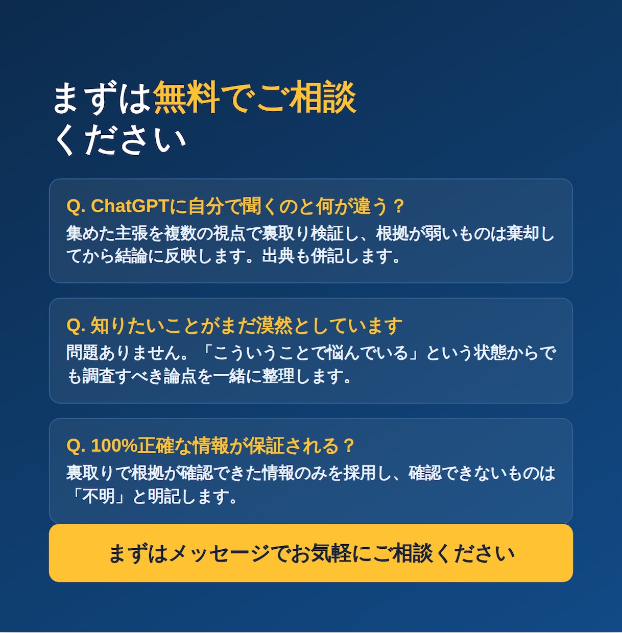 多角的に調べて裏取りまでしたレポートを作ります 「なんとなく」で終わらない、根拠つきの調査レポート イメージ5