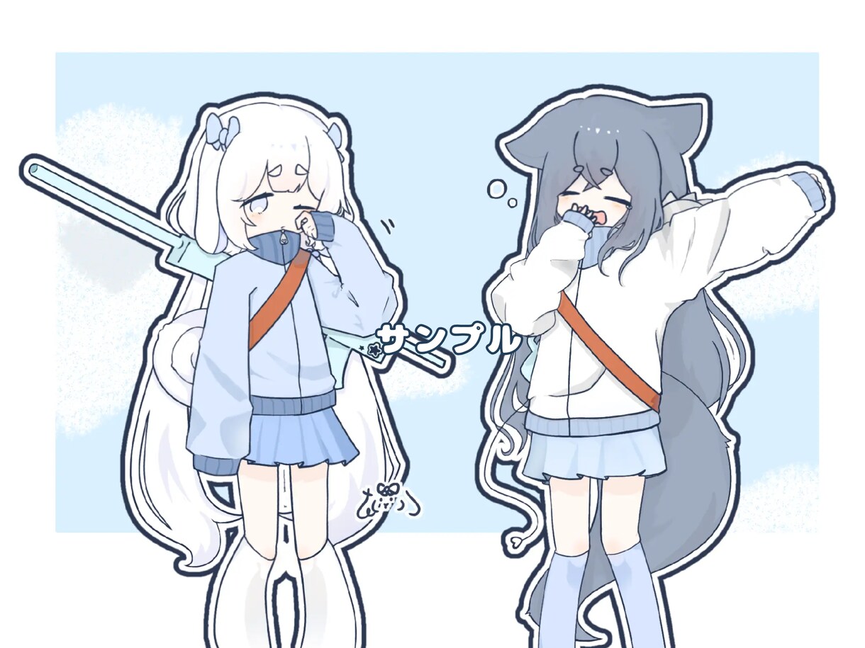 安いかわいい！snsにも使えるイラストを描きます 動画用の素材、1枚絵、アイコンなど描きます！ イメージ4