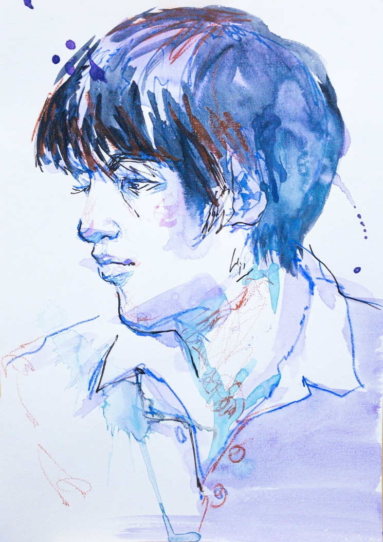 雰囲気あるアート似顔絵を描きます ご家族・ご結婚記念日・SNS・プレゼントにも イメージ2