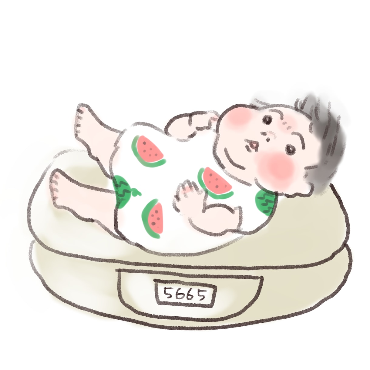 SNS・記念日に♡赤ちゃんイラスト制作します ほっこり癒される、ゆるふわタッチでお描きします。 イメージ3