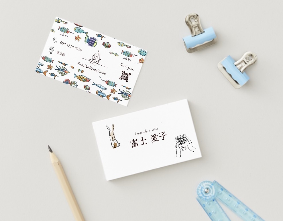 3名限定。両面デザインいたします わぁ！可愛い！思わず集めたくなるショップカード・名刺 イメージ2