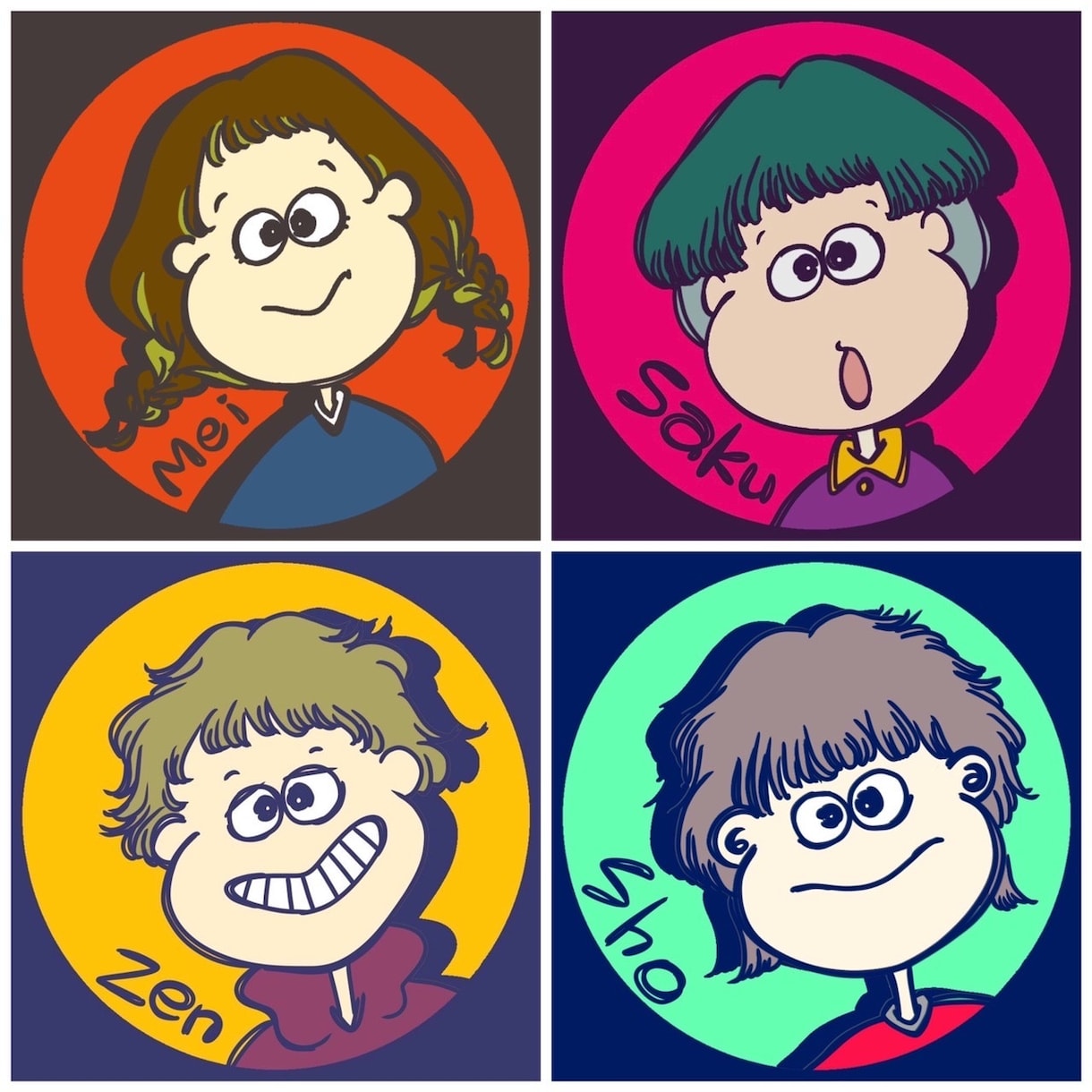エモい！ポップでカートゥーン風のイラスト描きます ！SNS、LINEのアイコンに◎◎追加料金ゼロ typeA イメージ2