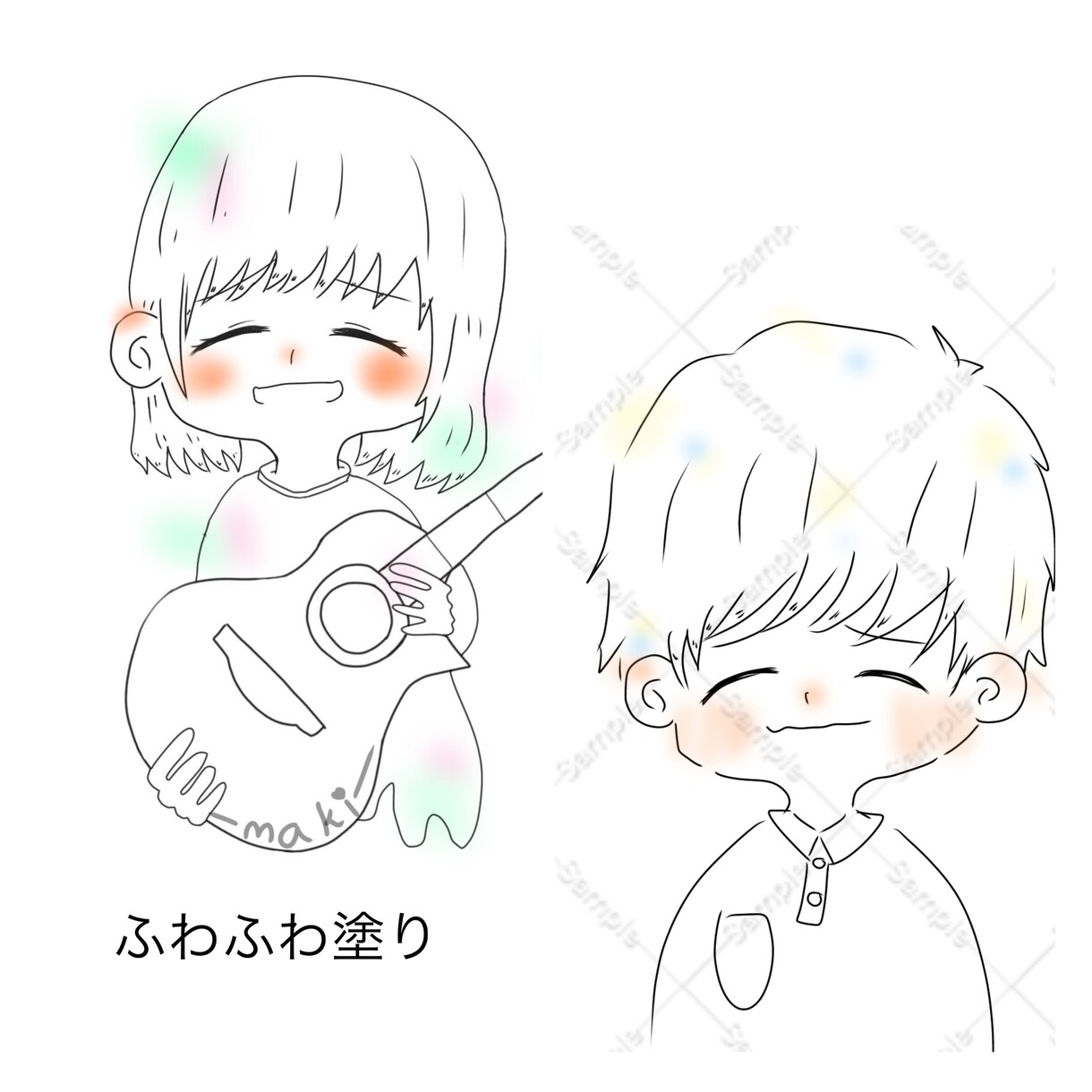 ご依頼者様だけのミニキャラアイコン作成します 即日お渡し可能！、ご希望に添えるようにお描きします！ イメージ3