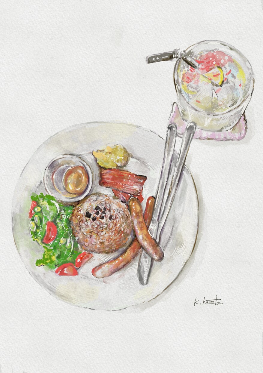 Cafeイラスト制作します 美味しいランチ、デザートデータ制作いたします。 イメージ2
