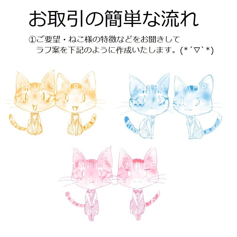 1週間以内に納品！かわいい猫イラスト描きます 商用利用ＯＫ！大切な家族(ネコ)がいる作者です(*´▽`*) イメージ4
