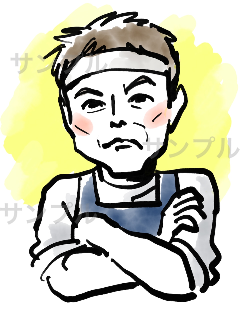 筆タッチ風の味のある似顔絵作成します アイコン、記念日のプレゼント、サイトや広告に使用など イメージ6