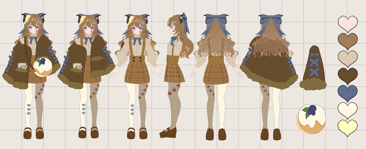 Vtuberパーツ分けイラスト＋三面図を作成します 理想のお姿を、一緒にお作りします！ イメージ2