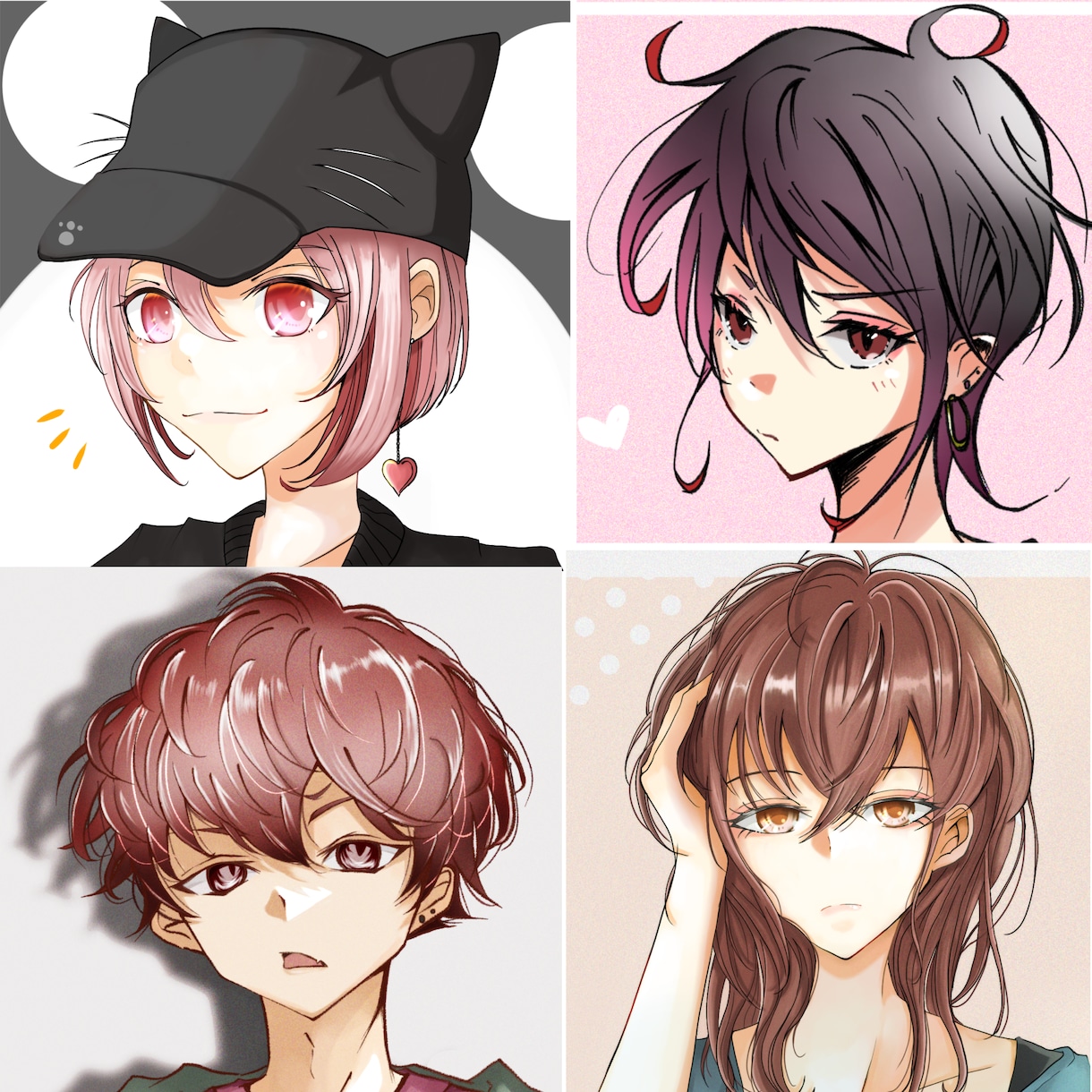 カッコ可愛い目を惹くアイコン描きます 世界に一枚だけの貴方のアイコンを描かせて下さい＾＾ イメージ3